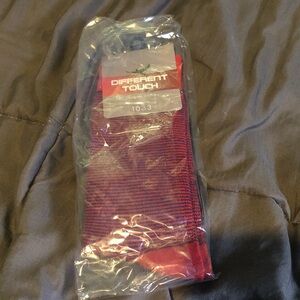 Men's Red White and Blue Striped Dress Socks Men’s 10-13 New With Defects NWD